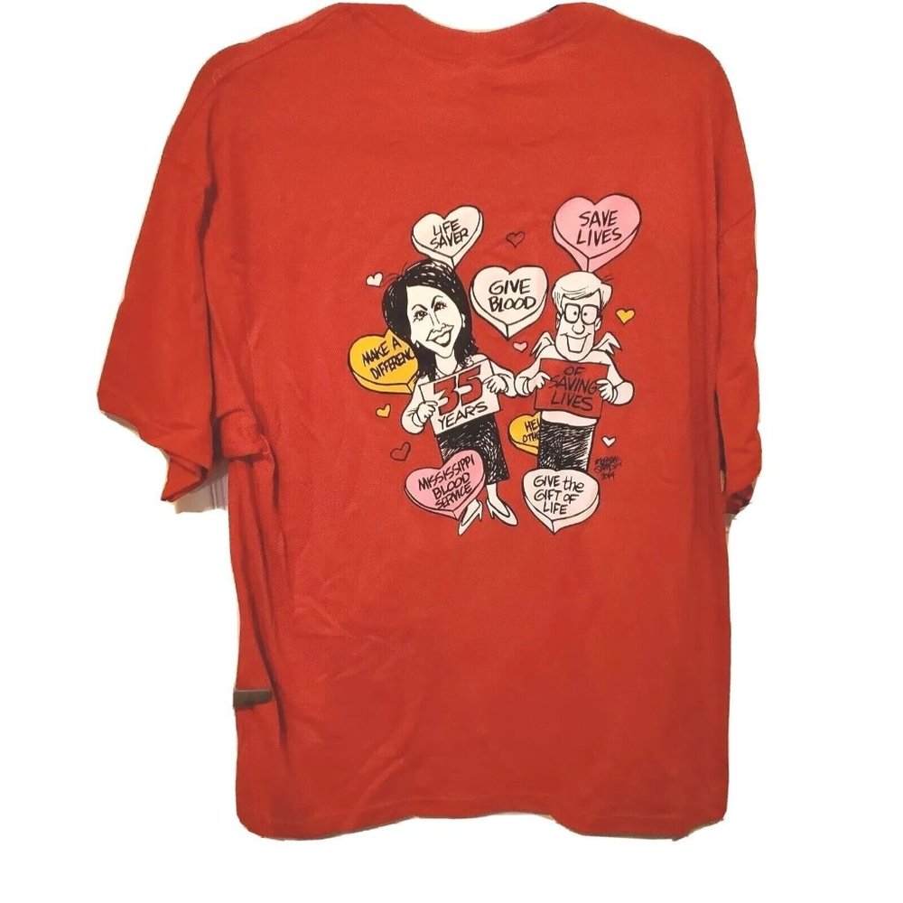Marshall Ramsey MS Blood Services Red XL T Shirt 35th year  Graphics Collector